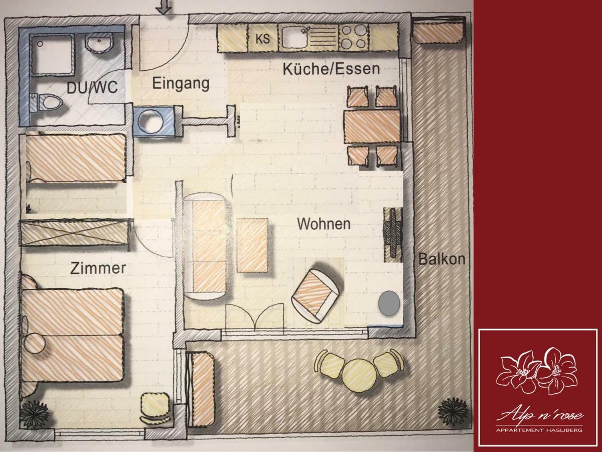Alp N' Rose Apartment ฮาลสิแบร์ก ภายนอก รูปภาพ